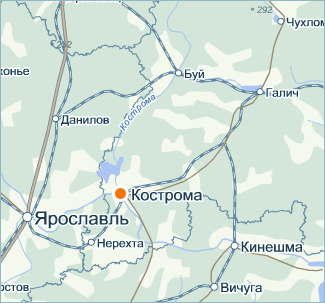 Карта Кострома